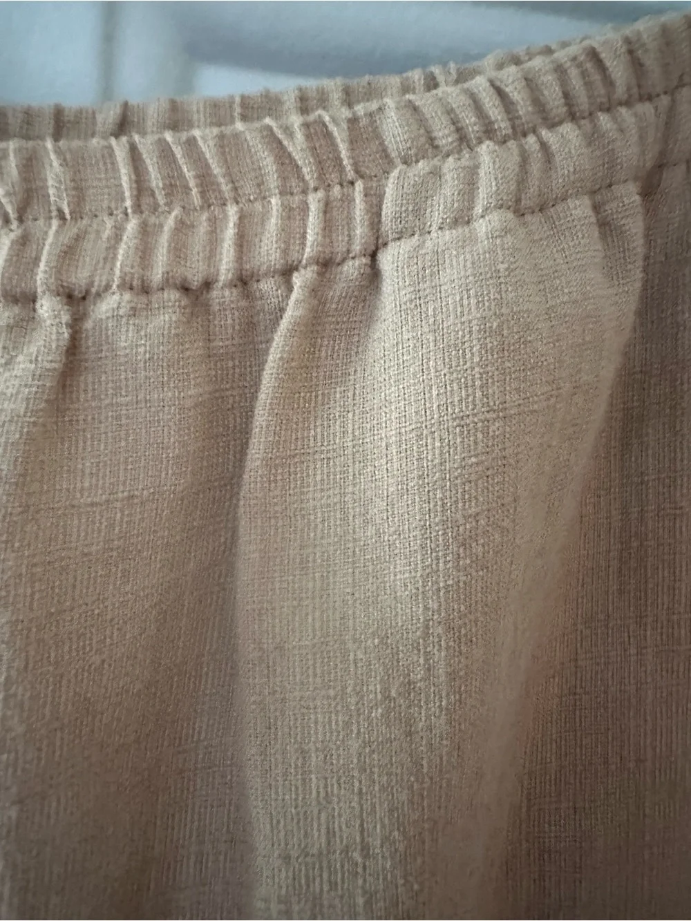 Eileen Fisher Tan Linen Blend Italian Fabric Wide Leg Slouchy Pants Size Large. - Picture 4 of 14